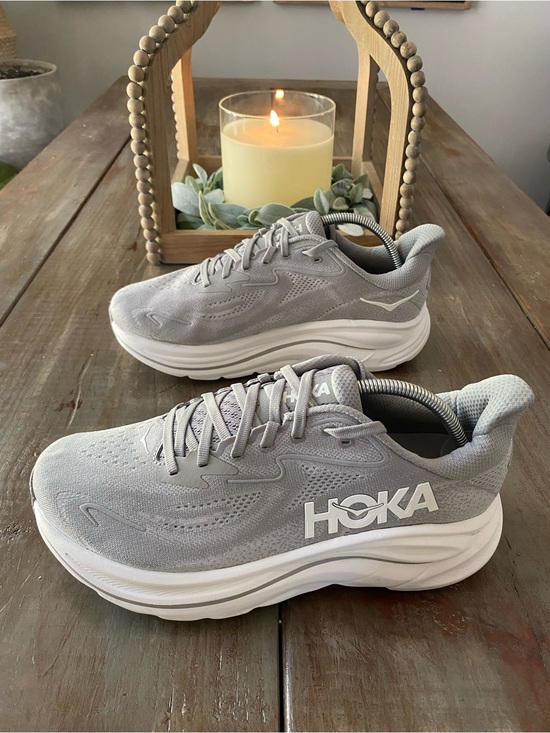 Hoka Other - Hoka Clifton 10 Running Athletic Sneakers Shoes Mens 9 4E X Wide Stellar Grey